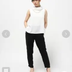 新品！パール付きセットアップ オフホワイト×ブラック