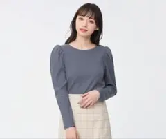 長袖リブニット トップス　gu 2way