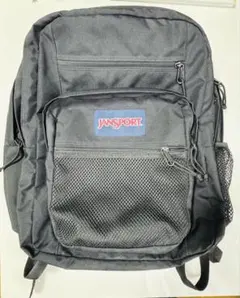 JANSPORT ブラックリュック メッシュポケット付きのサムネイル