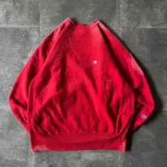 90s USA製 Champion リバースウィーブ 赤 L A555 フェード