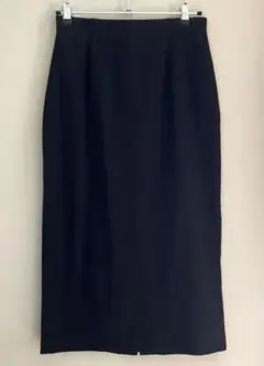 値下UNIQLOユニクロ デニムジャージーナローロングスカートストレッチ黒 L