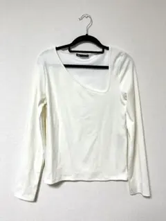 ZARA ホワイト 長袖カットソー トップス
