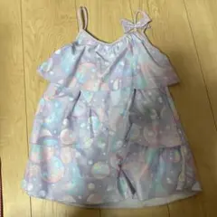 水玉模様のキャミソール型水着 120