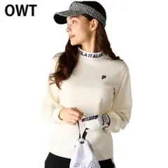 B品★秋冬★フィラゴルフ★ライト裏ベロアモックネック長袖シャツ★L/OWT