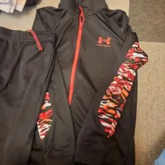 Under Armour ジャージセット YXL 黒/赤