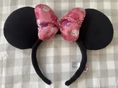 ディズニーランド　カチューシャ　ミニー　スパンコール