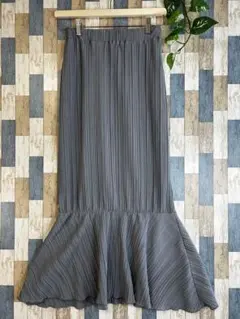 2pink vivi しまむら ライトグレー　マーメイドスカート ロングスカート