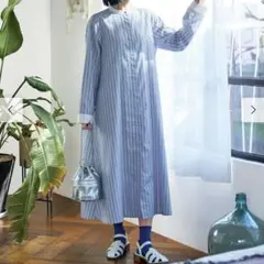 SUNNY CLOUDS クレリックワンピース ストライプ