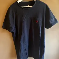 ネイビー ポケット付き Tシャツ