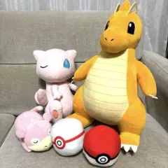 ポケットモンスター ぬいぐるみ カイリュー　ミュウ　ヤドン　モンスターボール