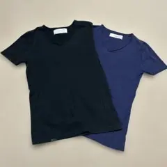 S*A様 【美品2枚セット】AKM Contemporary Vネック L 紺のサムネイル