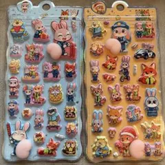 ズートピア　おしり　シール　2枚セット