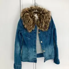 ファー デニムジャケット