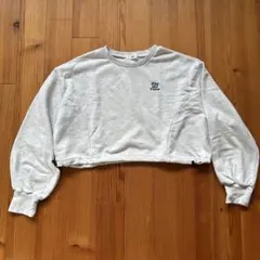 WEGO Rise and Shine クロップドスウェット グレー