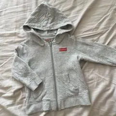 MIKIHOUSE ミキハウス パーカー アウター 上着 ロゴ グレー 100