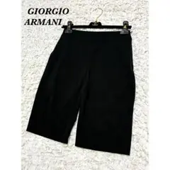 GIORGIO ARMANI 黒ハーフパンツ 36 ストレッチ ショートパンツ