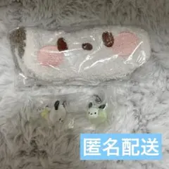 サンリオ　ぬいぐるみポーチ　なりきりまん　めじるし　ガチャポチャッコ