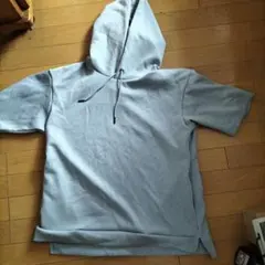 GU 半袖パーカー ライトブルー