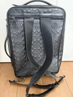 極美品 コーチ グラハム 3way バックパック ビジネス レザー A4可 黒