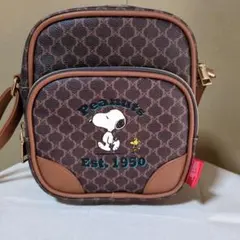 スヌーピー ショルダーバッグ ブラウン