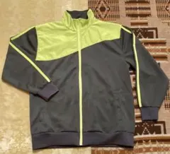 グレー ライムグリーン ジャージジャケット