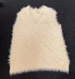 フェザー Vネック ニットベスト　ジレ 新品未使用品