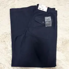 ユニクロ　UNIQLO ジャージーバレルレッグパンツ　Ｌ　ネイビー　新品