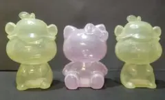 クリア貯金箱3点（ハローキティ コロコロクリリン）平成レトロ 日本製 稀少