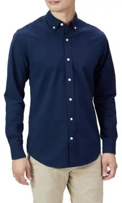 ❣️即購入OK❣️オックスフォードシャツ 紺色 Sレギュラーフィット長袖 メンズ