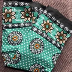 KHANGA 花柄 水玉模様 ストール 2枚セット