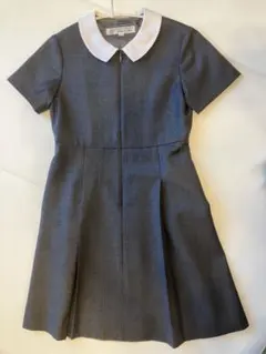 美品 マムエモア 120 前開きワンピース お受験　グレー
