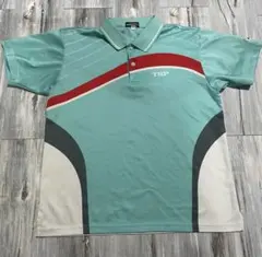 TSP ポロシャツ 黄緑/赤