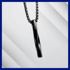 【ラスト1点！】　プレートネックレス　黒色　ネックレス　アクセサリー