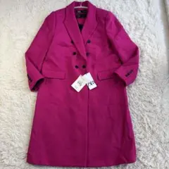 (未使用タグ付) ザラ ロングコート MANTECO ダブル マキシ丈