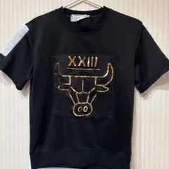 モナーキー カットソー クルーネック エンボス Ｍ 黒 混紡 通学 おしゃれ服