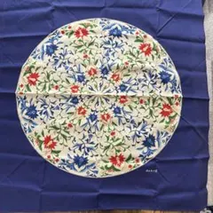 花柄　風呂敷 青色