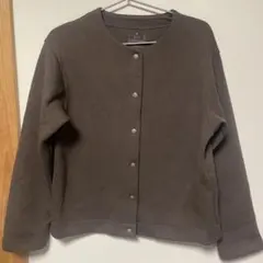 無印良品　二重編み　スウェットカーディガン　Mサイズ　ダークブラウン