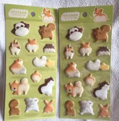動物おしりシール 　ぷくぷく 2シートセット