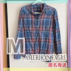 AMERICAN EAGLE レディース M トップス チェックシャツ 長袖のサムネイル