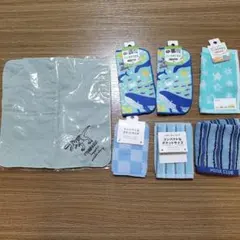 손수건 타월 7종 세트, 대량판매, 블루