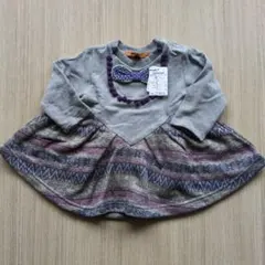 新品未使用 Winpie 丸高衣料 長袖ワンピース 裏起毛 スウェット 80