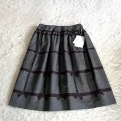 未使用品　近年デザイン　M'sグレイシー　リボン付きフレアスカート 38 美品】M'S GRACY リボン柄 立体フレアスカート 38 - メルカリ