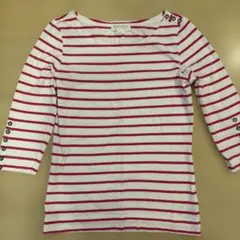 FOREVER 21 ボーダー 七分袖 カットソー ピンク M