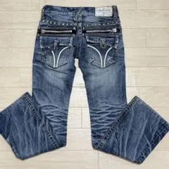 平成ギャル ローライズ y2k grunge flare denim