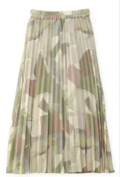 プリーツスカート　ロングスカート　カーキ　Mサイズ