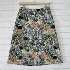 CABaN コットンブロード パレルモフラワープリントサイドスリット