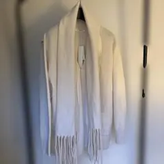 タグ付き 23aw ギャルリーヴィー ボイルドニットカーディガン アイボリー