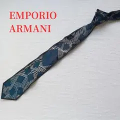 【希少】エンポリオアルマーニ ネクタイ 黒 幾何学柄 ジオメ柄【n4372