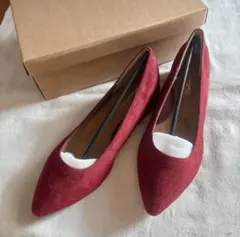 フラットシューズ　スエード調