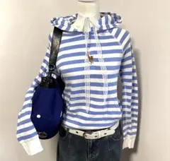 polo ラルフローレン ボーダー　パーカー　ビックポニー　 y2k グランジ